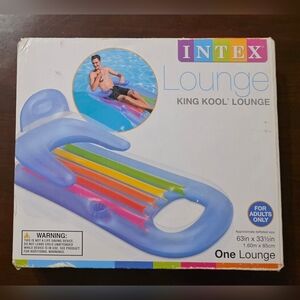 Intex King Kool Lounge Inflatable Pool Float Adult 58802WA Blue